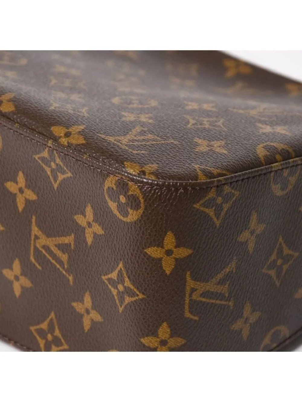 Louis Vuitton Looping MM Bag Monogram Leather Brown Gold